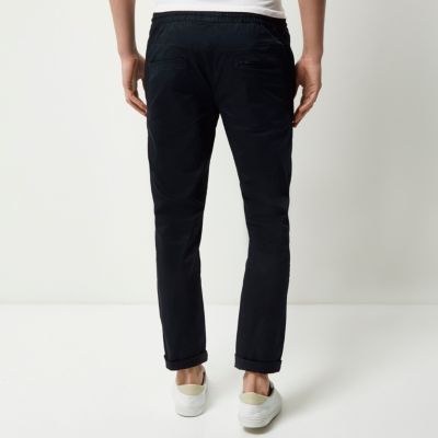 Navy pull on trousers